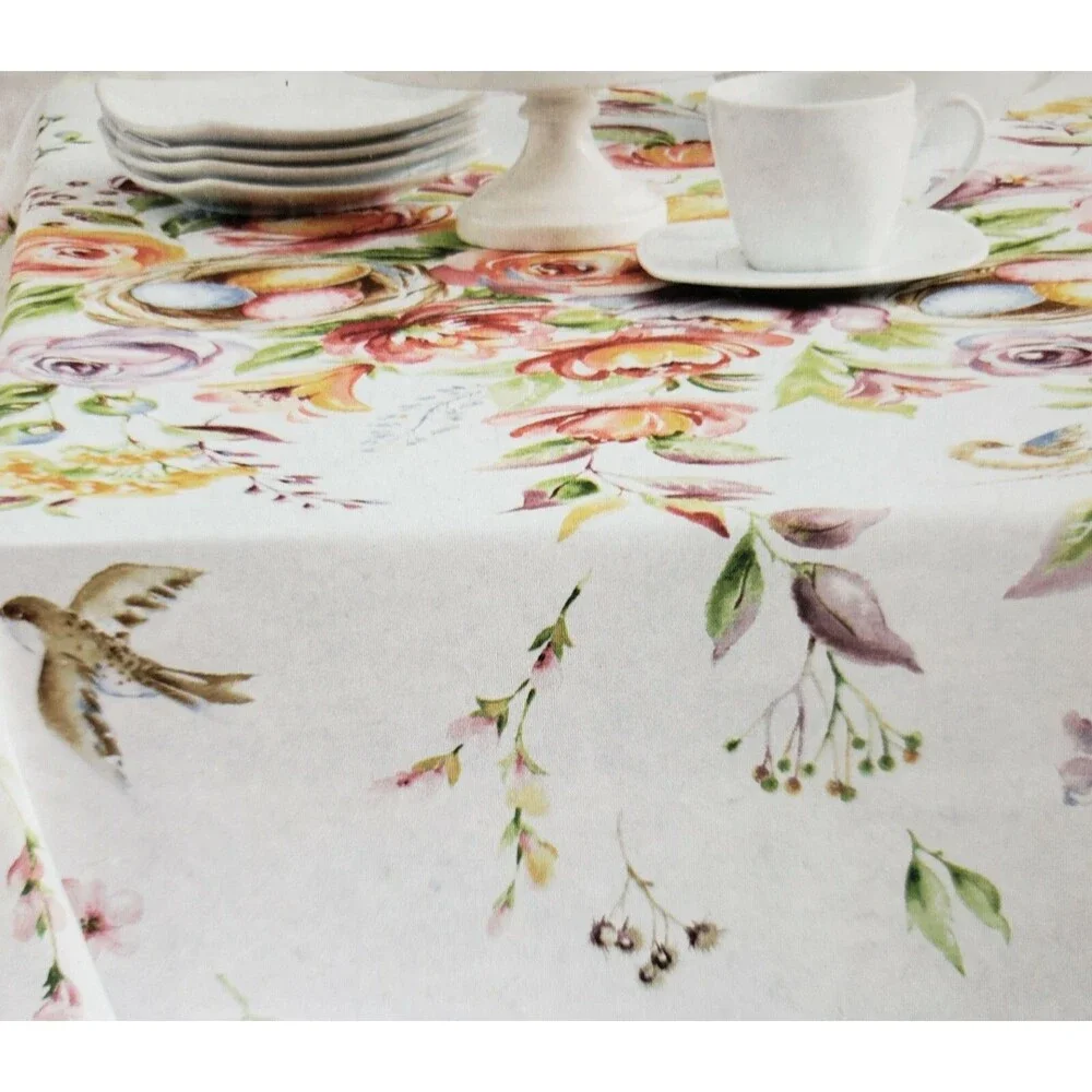 Printed Linen Tablecloth 60